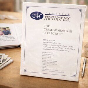 Creative Memories 8x10 Ruled Scrapbook Album Refill Pages RCM-10R Retired
